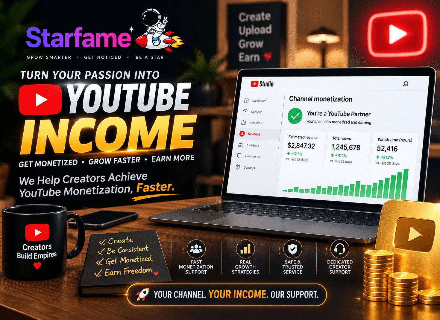 How to Get YouTube Monetization Fast - Complete Guide 2025